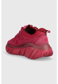 Hugo - HUGO sneakersy Xeno kolor różowy 50504472. Nosek buta: okrągły. Zapięcie: sznurówki. Kolor: różowy. Materiał: guma. Obcas: na platformie #5