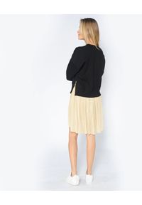 CRISTINAEFFE MILANO - Bluza z ozdobną aplikacją. Kolor: czarny. Materiał: jeans, bawełna. Długość rękawa: długi rękaw. Długość: długie. Wzór: aplikacja #6
