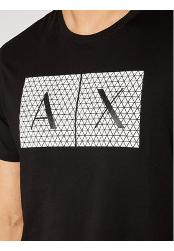 Armani Exchange T-Shirt 8NZTCK Z8H4Z 1200 Czarny Slim Fit. Kolor: czarny. Materiał: bawełna