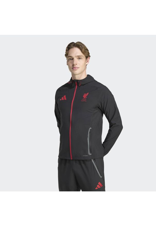 Adidas - Bluza Liverpool FC Tiro 25 Competition Vis Tech Travel. Kolor: czarny. Sport: piłka nożna