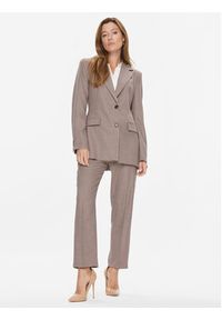 TOMMY HILFIGER - Tommy Hilfiger Marynarka WW0WW39726 Beżowy Slim Fit. Kolor: beżowy. Materiał: syntetyk #3