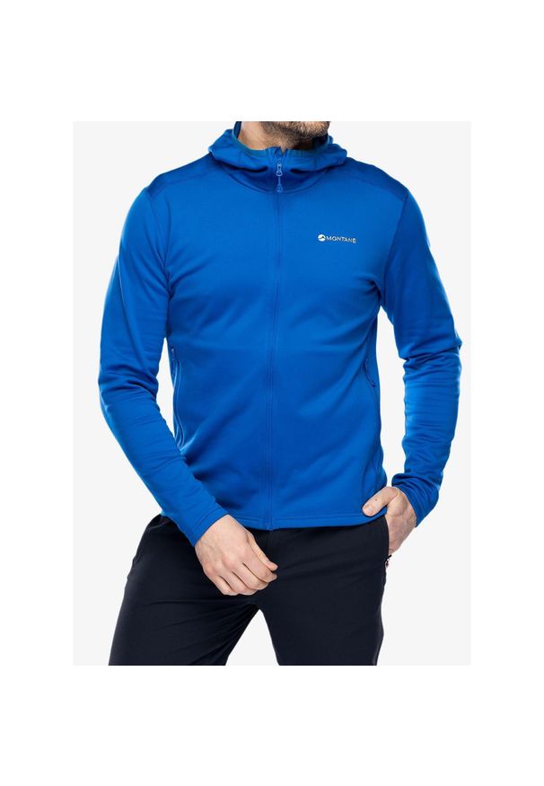 Bluza z kapturem męska Montane Fury Lite Hoodie. Typ kołnierza: kaptur. Kolor: niebieski. Sezon: zima. Sport: narciarstwo