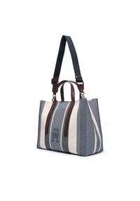 TOMMY HILFIGER - Tommy Hilfiger Torebka Th City Satchel Jacquard AW0AW18733 Niebieski. Kolor: niebieski #4
