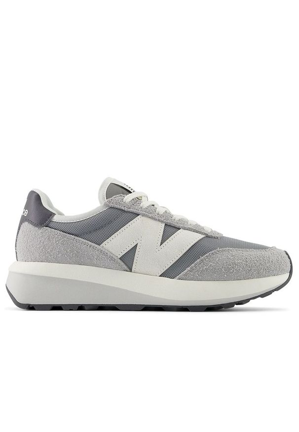 Buty New Balance U370AH - szare. Zapięcie: sznurówki. Kolor: szary. Materiał: guma, zamsz, skóra. Szerokość cholewki: normalna. Sezon: lato