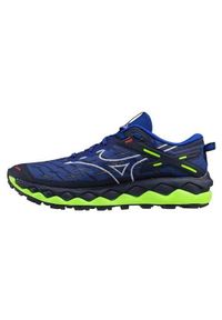 Buty do biegania męskie Mizuno Wave Mujin 10. Kolor: niebieski. Materiał: syntetyk, materiał. Szerokość cholewki: normalna. Model: Mizuno Wave