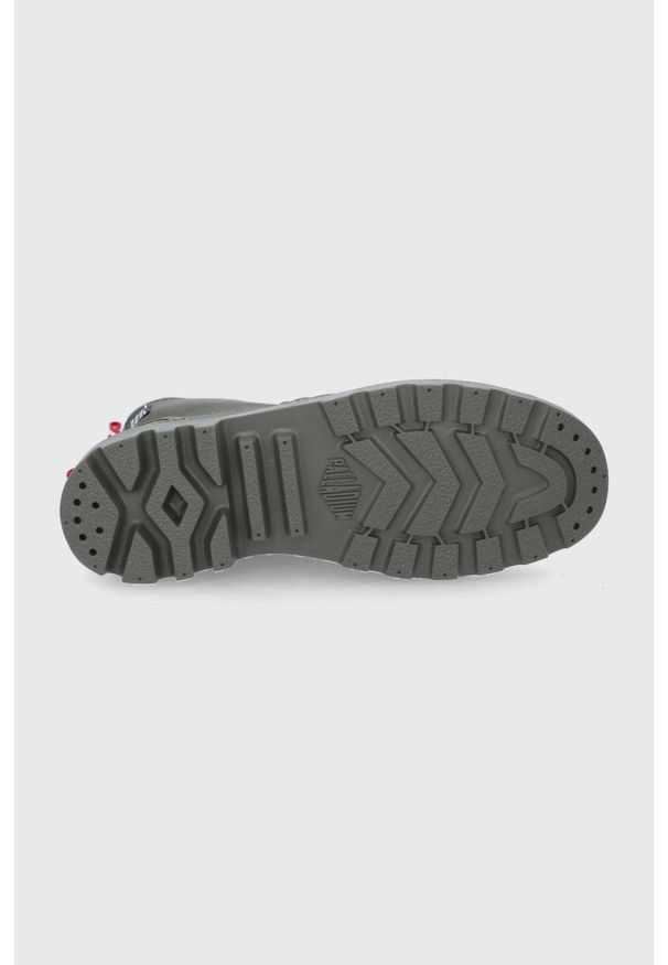 Palladium Trampki kolor zielony. Nosek buta: okrągły. Zapięcie: sznurówki. Kolor: zielony. Materiał: guma