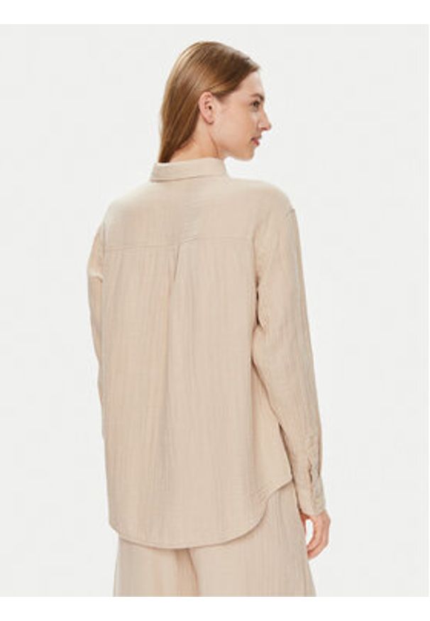 GAP - Gap Koszula 885282-04 Beżowy Relaxed Fit. Kolor: beżowy. Materiał: bawełna