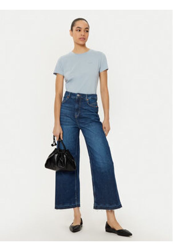 BOSS Jeansy Marlene 50529987 Granatowy Wide Leg. Kolor: niebieski