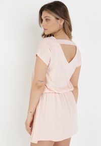 Born2be - Jasnoróżowa Sukienka Harphephine. Kolor: różowy. Długość rękawa: krótki rękaw. Długość: mini #2