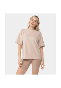 Koszulka Carpatree Cozy Leisure beżowa. Kolor: beżowy. Materiał: bawełna