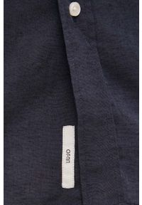 Liu Jo koszula z domieszką lnu kolor granatowy regular z kołnierzykiem klasycznym. Typ kołnierza: kołnierzyk klasyczny. Kolor: niebieski. Materiał: len. Styl: klasyczny #5