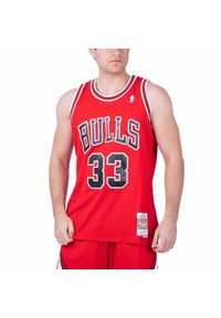 Koszulka do koszykówki Mitchell & Ness Chicago Bulls NBA Scottie Pippen #33. Kolor: czarny, czerwony, wielokolorowy. Sport: koszykówka #1