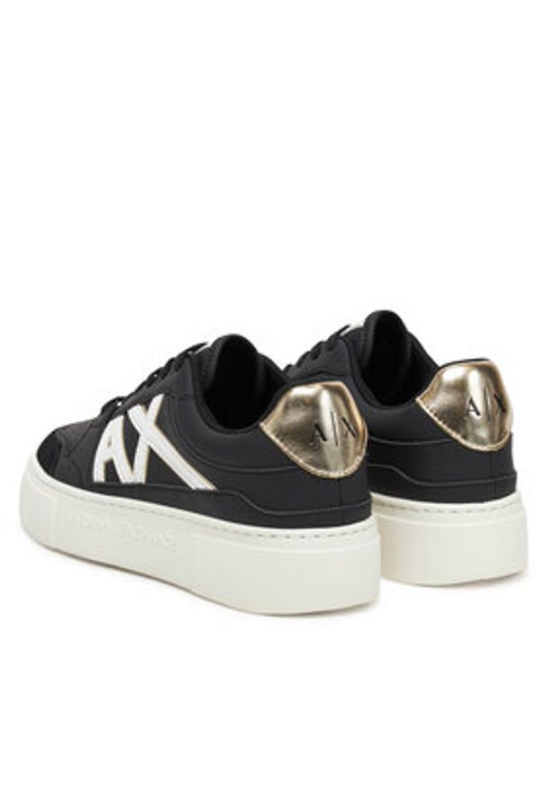 Armani Exchange Sneakersy XDX147 XV830 T780 Czarny. Kolor: czarny. Materiał: skóra