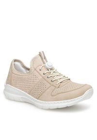 Rieker Sneakersy L3254-62 Beżowy. Kolor: beżowy. Materiał: materiał #5
