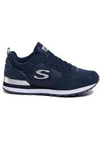skechers - Skechers Sneakersy Goldn Gurl 111/NVY Granatowy. Kolor: niebieski. Materiał: materiał