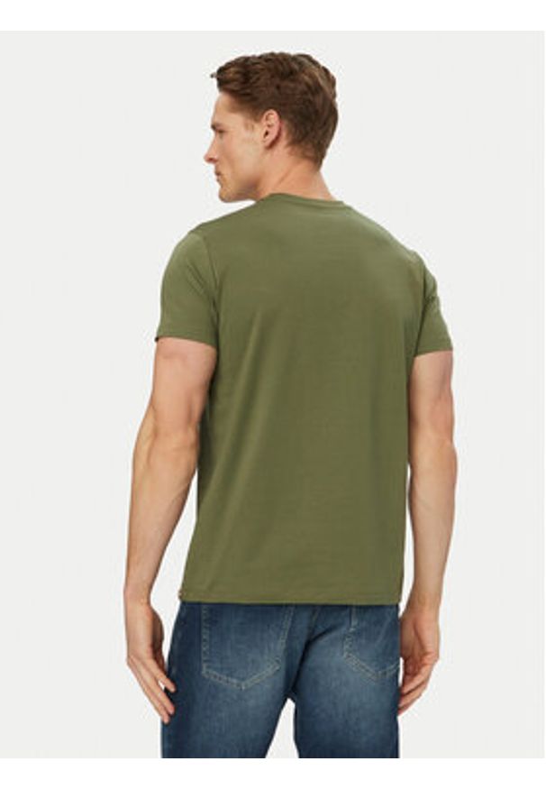 BOSS T-Shirt 50531401 Zielony ciemny Regular Fit. Kolor: zielony. Materiał: bawełna