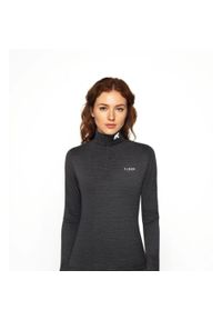 FJORK MERINO - Koszulka z długim rękawem damska 100% wełny merynosów - Bjork 210. Kolor: szary. Materiał: wełna. Długość rękawa: długi rękaw. Długość: długie