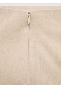 mango - Mango Spodnie materiałowe Santori 67037125 Beżowy Flare Fit. Kolor: beżowy. Materiał: bawełna #4