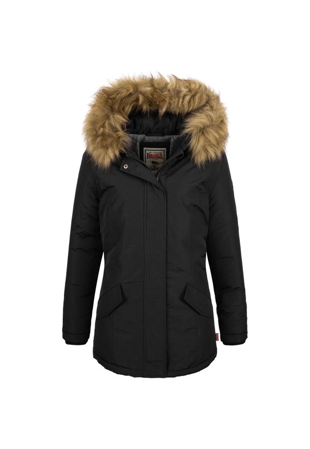 Damska kurtka zimowa Lonsdale Kimmeridge. Kolor: czarny. Materiał: puch. Sezon: zima