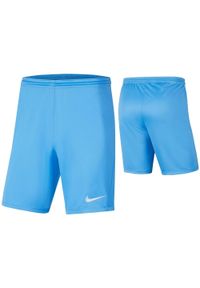 Spodenki piłkarskie męskie Nike Dry Park III treningowe szybkoschnące Dri Fit. Kolor: niebieski. Technologia: Dri-Fit (Nike). Sport: piłka nożna