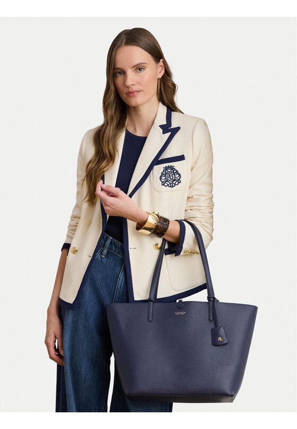 Lauren Ralph Lauren - LAUREN RALPH LAUREN Torebka 431795329077 Granatowy. Kolor: niebieski. Materiał: skórzane