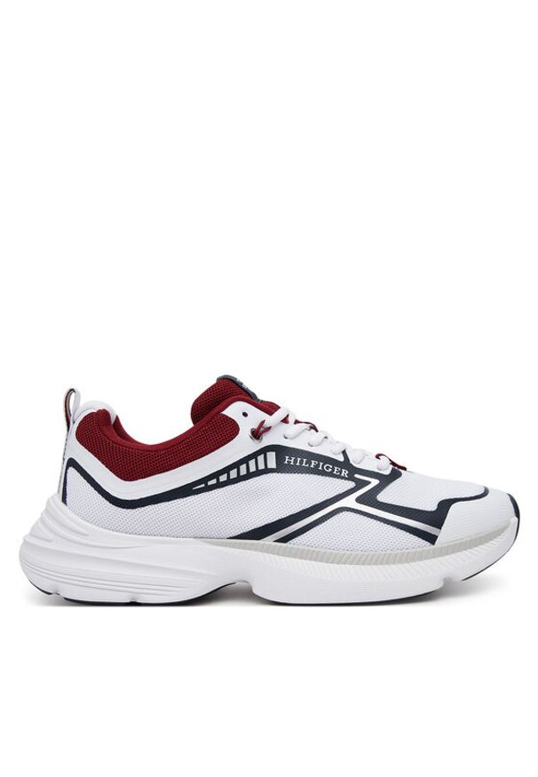 TOMMY HILFIGER - Tommy Hilfiger Sneakersy Th Dynafast Tech FM0FM05450 Biały. Kolor: biały. Materiał: skóra