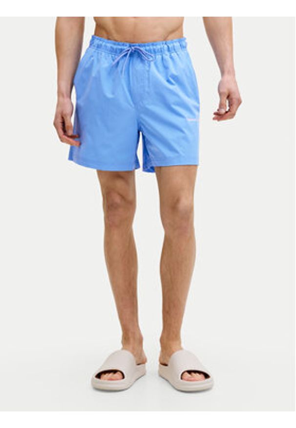 Jack & Jones Szorty kąpielowe Maui Norrebro 12291434 Błękitny Regular Fit. Kolor: niebieski. Materiał: syntetyk