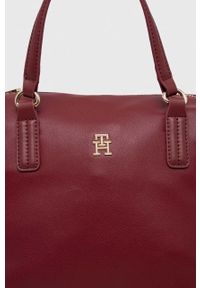 TOMMY HILFIGER - Tommy Hilfiger torebka kolor bordowy. Kolor: czerwony. Rodzaj torebki: na ramię #6