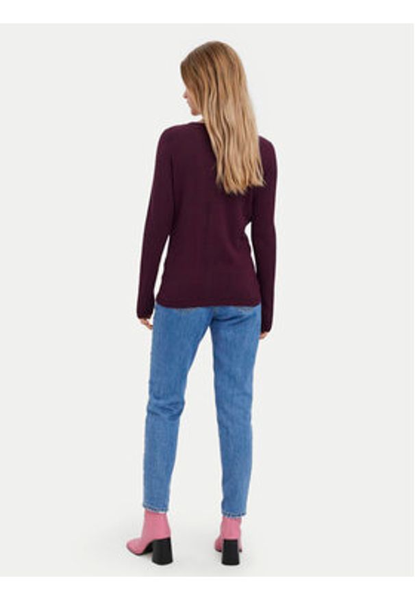 Vero Moda Sweter Care 10136644 Fioletowy Regular Fit. Kolor: fioletowy. Materiał: bawełna