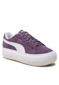 Sneakersy Puma Suede Mayu 380686 17 Purple Charcoal/Puma White. Kolor: fioletowy. Materiał: zamsz, skóra. Model: Puma Suede #1