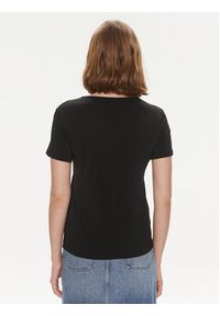 Sisley T-Shirt 3LRJL104Z Czarny Regular Fit. Kolor: czarny. Materiał: syntetyk #4