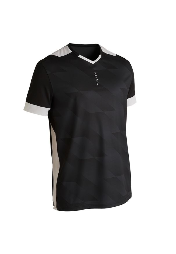 KIPSTA - Koszulka piłkarska dla dorosłych Kipsta F500. Kolor: czarny, biały, wielokolorowy. Materiał: poliester, materiał. Sport: piłka nożna