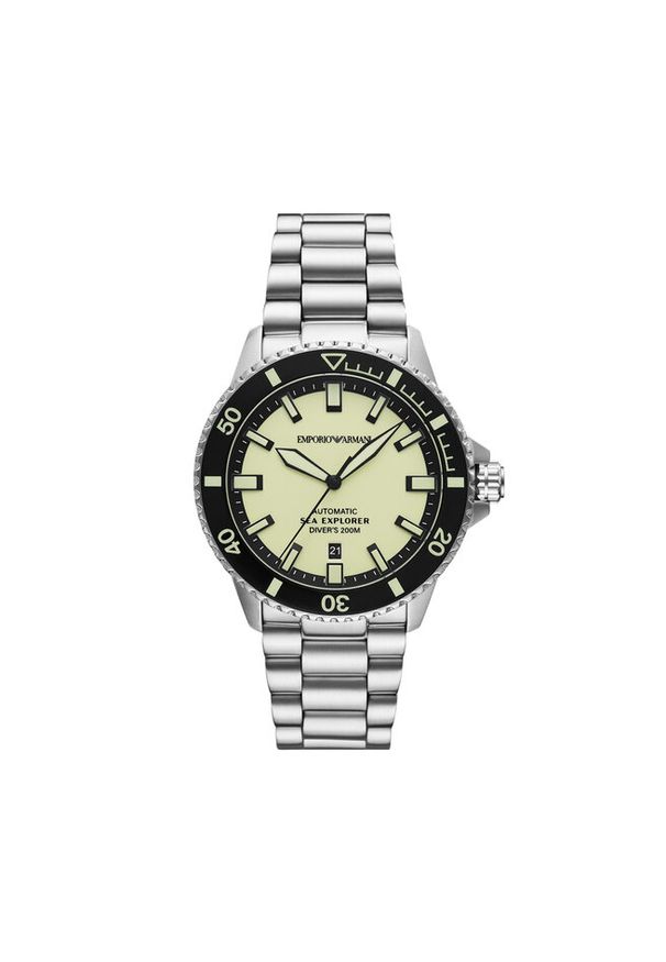 Zegarek Emporio Armani. Kolor: srebrny