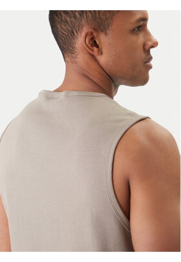 Hugo - HUGO Tank top Darrio 50557629 Beżowy Regular Fit. Kolor: beżowy. Materiał: bawełna