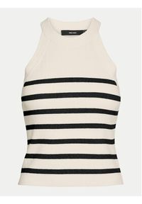 Vero Moda Top Saba 10306826 Beżowy Slim Fit. Kolor: beżowy. Materiał: wiskoza #2