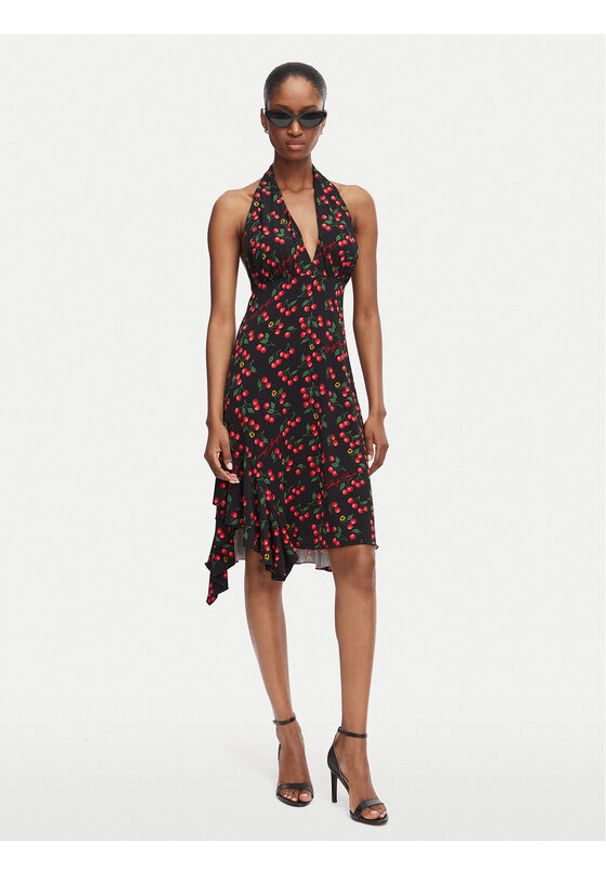 Guess Sukienka codzienna W6YKAV K6706 Czarny Regular Fit. Okazja: na co dzień. Kolor: czarny. Materiał: syntetyk. Typ sukienki: proste. Styl: casual