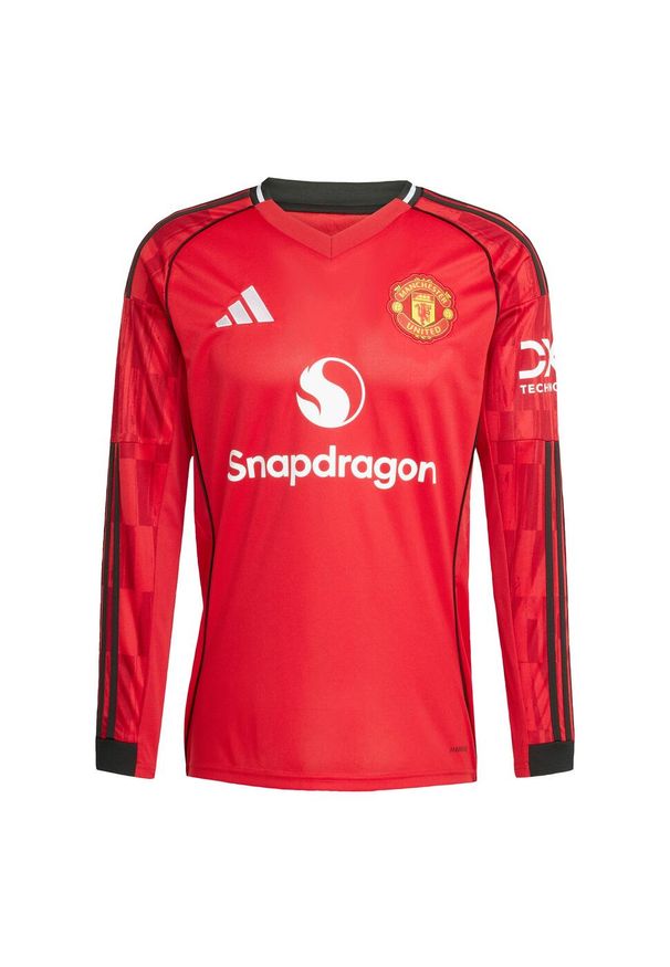 Adidas - Koszulka Manchester United 25/26 Long Sleeve Home. Kolor: czerwony. Długość rękawa: długi rękaw. Sport: piłka nożna