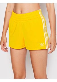 Adidas - adidas Szorty sportowe 3 Str HL6761 Żółty Regular Fit. Kolor: żółty. Materiał: syntetyk #1