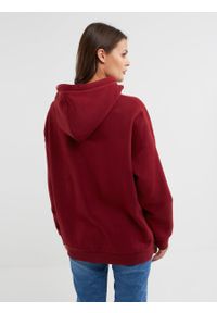Big-Star - Bluza damska z kapturem bordowa Rubialsa 604. Typ kołnierza: kaptur. Kolor: czerwony. Materiał: materiał. Wzór: aplikacja. Styl: klasyczny #7