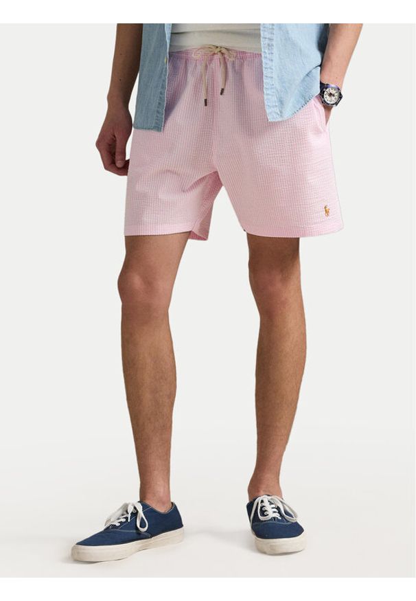 Polo Ralph Lauren Szorty kąpielowe 710957784004 Różowy Classic Fit. Kolor: różowy. Materiał: syntetyk