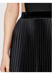 Simple Spódnica plisowana SDD001 Czarny Regular Fit. Kolor: czarny. Materiał: syntetyk #4