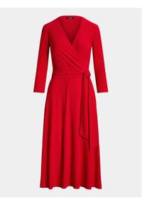 Lauren Ralph Lauren Sukienka codzienna 250769904033 Czerwony Regular Fit. Okazja: na co dzień. Kolor: czerwony. Materiał: syntetyk. Typ sukienki: proste. Styl: casual #3