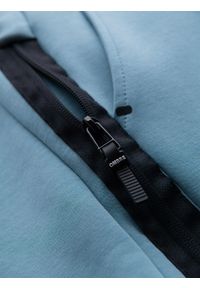 Ombre Clothing - Spodnie dresowe męskie ze ściągaczami i ozdobnym zamkiem – jasnoniebieskie V4. Kolor: niebieski. Materiał: dresówka. Styl: sportowy, elegancki #10