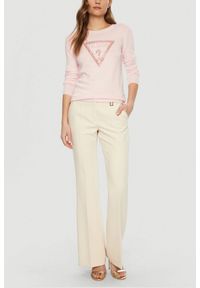 Guess - GUESS Różowy damski sweter Ivory. Kolor: różowy #3