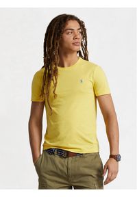 Polo Ralph Lauren T-Shirt 710671438358 Żółty Custom Slim Fit. Typ kołnierza: polo. Kolor: żółty. Materiał: bawełna
