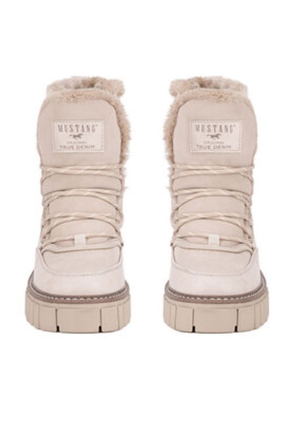 Mustang Trzewiki 1447-601 Beżowy. Kolor: beżowy. Materiał: materiał