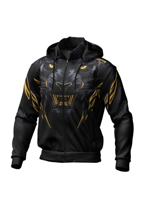 Bluza męska sportowa rozpinana z kapturem EXTREME HOBBY BLACK PANTHER. Typ kołnierza: kaptur. Kolor: czarny. Materiał: poliester