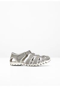 bonprix - Sandały. Zapięcie: pasek. Kolor: szary. Materiał: guma #1