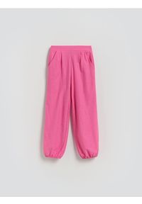 Reserved - Spodnie bombacho - fuksja. Kolor: różowy. Materiał: bawełna