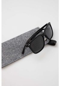 medicine - Medicine okulary przeciwsłoneczne męskie kolor czarny. Kształt: prostokątne. Kolor: czarny #3